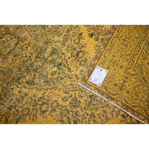 Geel vintage vloerkleed - 281x177 cm - HANDGEMAAKT