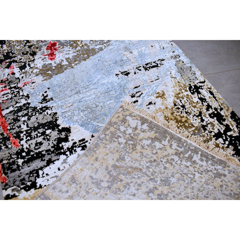 Modern abstract vloerkleed - 154x92 cm - HANDGEMAAKT