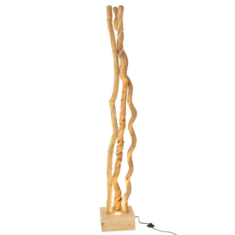 J-Line Staanlamp Takken Hout Naturel