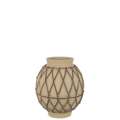 J-Line bloempot Berber - cement - beige - medium