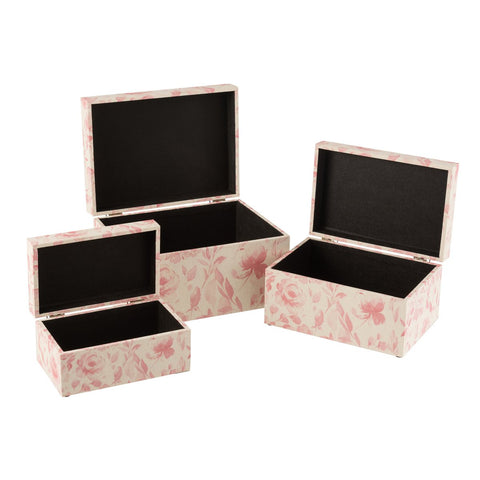 J-Line dozen - hout - wit/roze