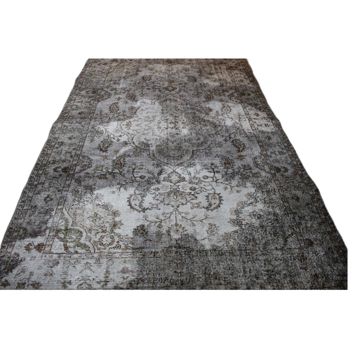 Grijs vintage vloerkleed - 300x193 cm - HANDGEMAAKT