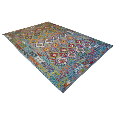 Kleurrijke kelim - 295x205 cm - HANDGEMAAKT