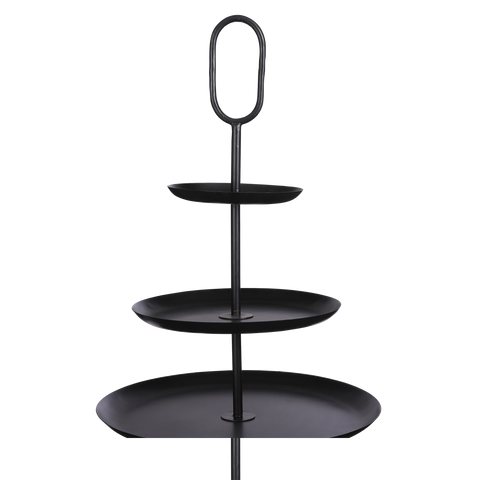 Rama Etagère 3 Laags - H55 x Ø38 cm - Metaal - Zwart