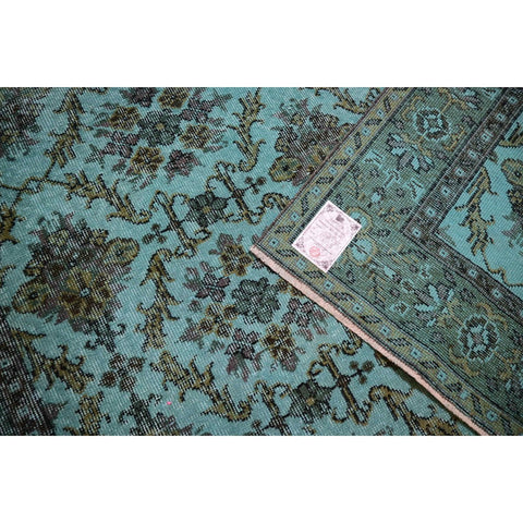 Turquoise vintage vloerkleed - 298x176 cm - HANDGEMAAKT