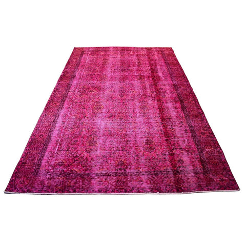 Roze vintage vloerkleed - 257x155 cm - HANDGEMAAKT