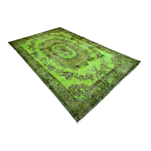 Groen vintage vloerkleed - 288x176 cm - HANDGEMAAKT