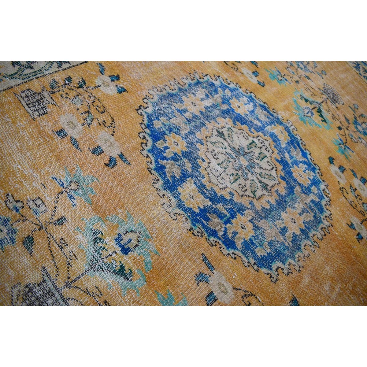 Boho vintage vloerkleed - 277x208 cm - HANDGEMAAKT