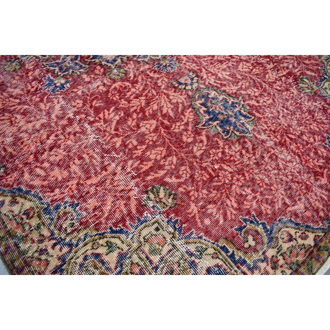 Rood vintage vloerkleed - 288x160 cm - HANDGEMAAKT