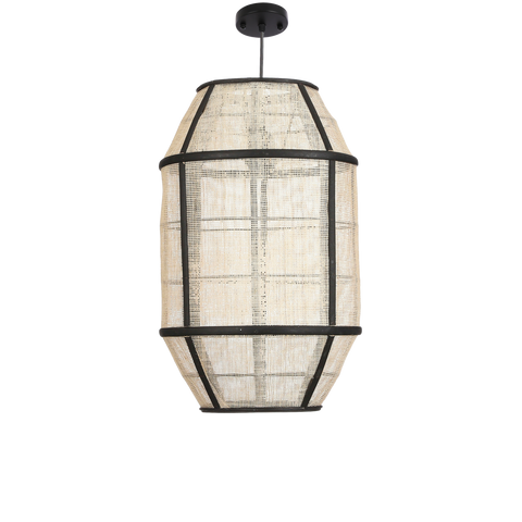 Pella Hanglamp - H46 x Ø29 cm - Linnen - Off White