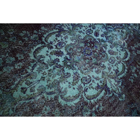 Turquoise vintage vloerkleed - 343x214 cm - HANDGEMAAKT