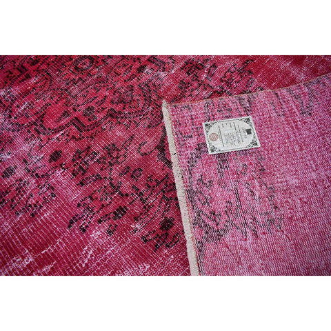 Roze vintage vloerkleed - 226x98 cm - HANDGEMAAKT