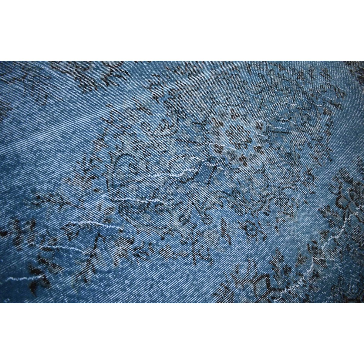 Blauw vintage vloerkleed - 270x162 cm - HANDGEMAAKT