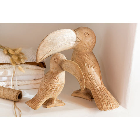 J-Line Toekan Albasia Hout Naturel Large