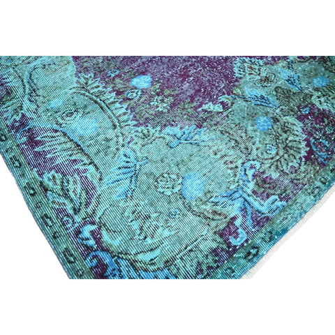 Turquoise vintage vloerkleed - 277x177 cm - HANDGEMAAKT