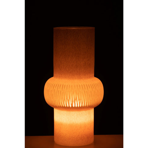 J-Line vaas Streep Bal - glas - lichtroze - large