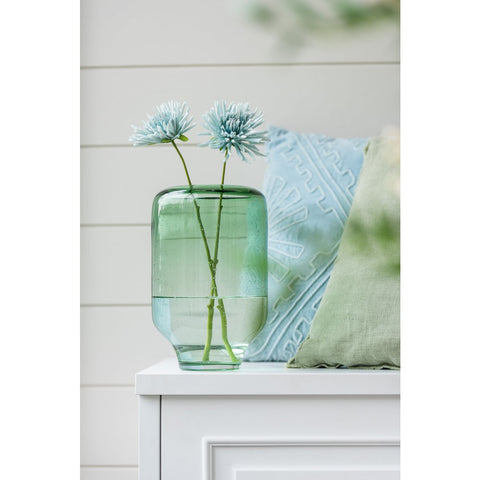 J-Line vaas Nora Op Voet Rond - glas - lichtgroen - L - 36.00 cm hoog