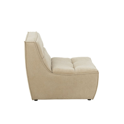 J-Line Sofa Grid Populierenhout/Schuim Donker Beige