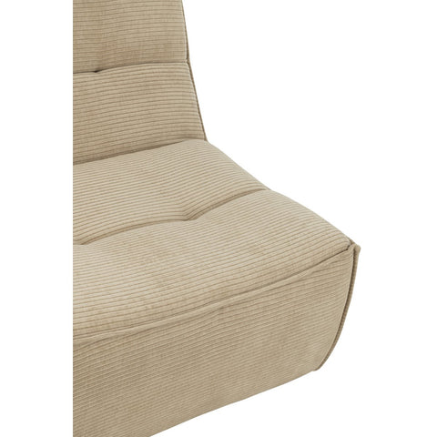 J-Line Sofa Grid Populierenhout/Schuim Donker Beige