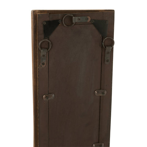 J-Line spiegel Rechthoek - hout - bruin - small