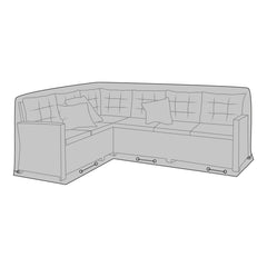 Luxe hoes - Luxe hoes voor rechts/links gerichte hoekset, 210g/m2 600D polyester PU-gecoat, waterafstotend, zwart