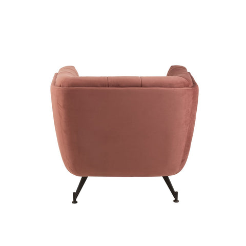 J-Line Lounge Zetel 1-Zit Textiel/Hout/Metaal Antiek Roze