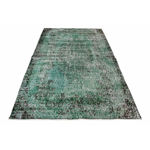 Turquoise vintage vloerkleed - 185x110 cm - HANDGEMAAKT
