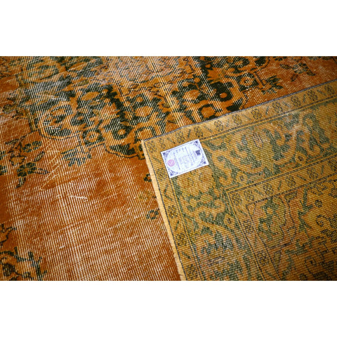 Geel vintage vloerkleed - 248x168 cm - HANDGEMAAKT