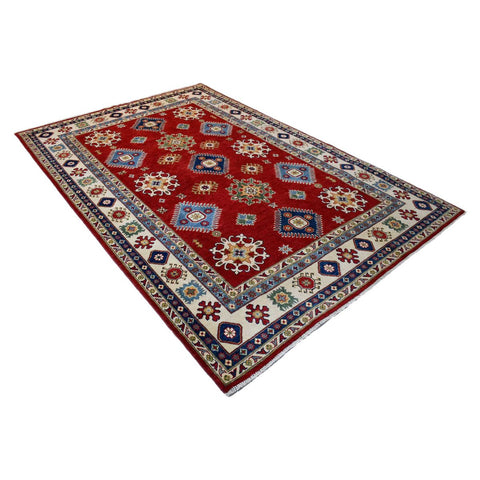 Rood kazak vloerkleed - 272x182 cm - HANDGEMAAKT