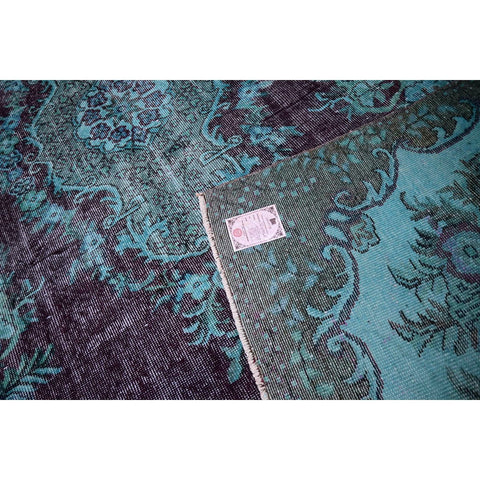 Turquoise vintage vloerkleed - 290x178 cm - HANDGEMAAKT