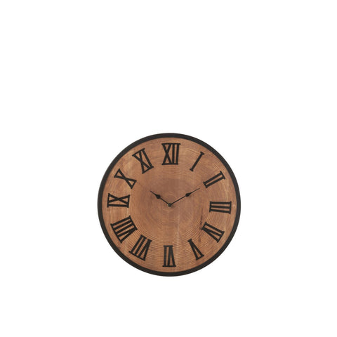 J-Line Wandklok Nue Mdf/Ijzer Naturel Small