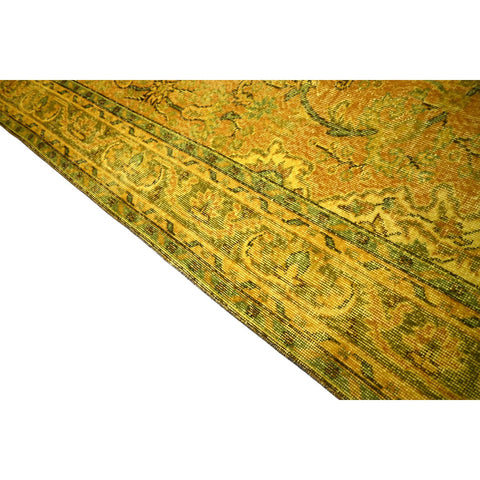 Geel vintage vloerkleed - 293x170 cm - HANDGEMAAKT