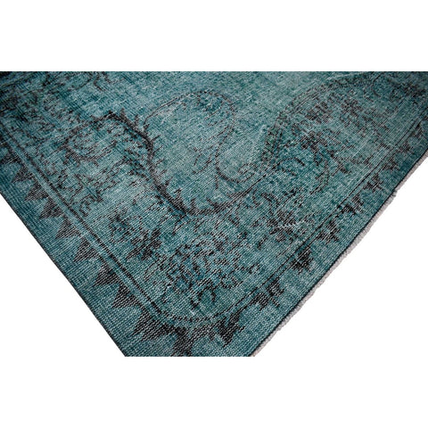Turquoise vintage vloerkleed - 276x170 cm - HANDGEMAAKT
