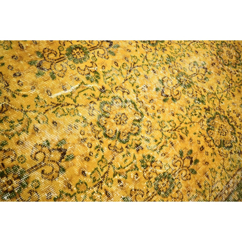 Geel vintage vloerkleed - 188x107 cm - HANDGEMAAKT