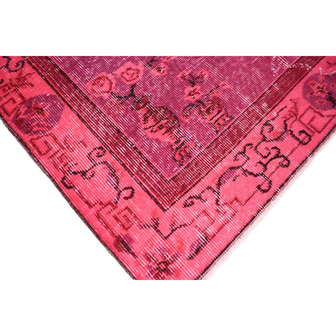 Roze vintage vloerkleed - 200x115 cm - HANDGEMAAKT