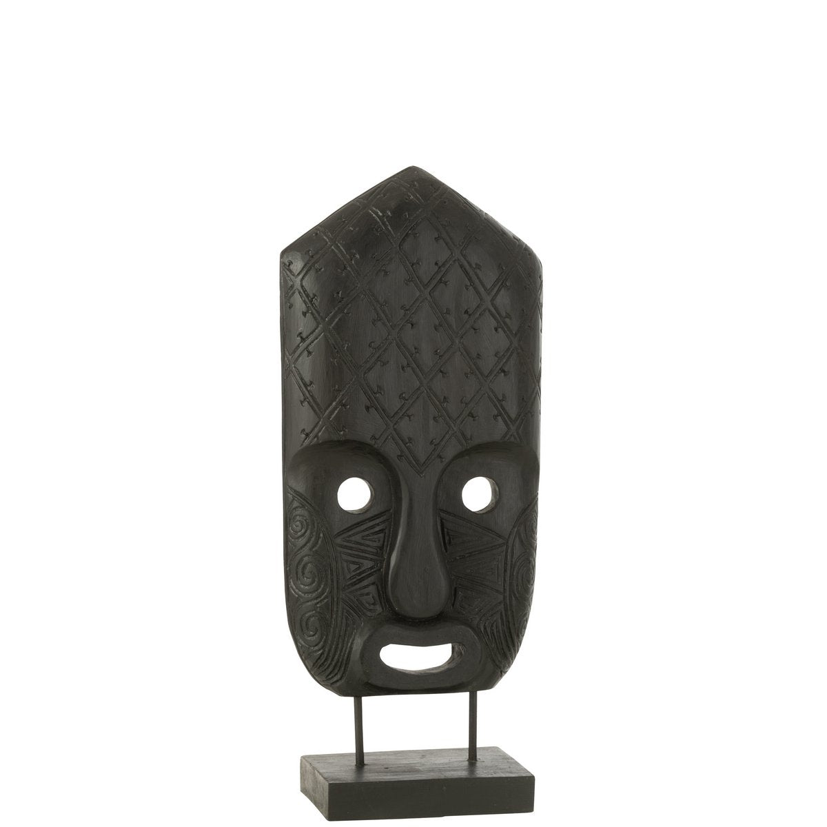J-Line masker op voet  Op Voet Albasia- hout - zwart - large