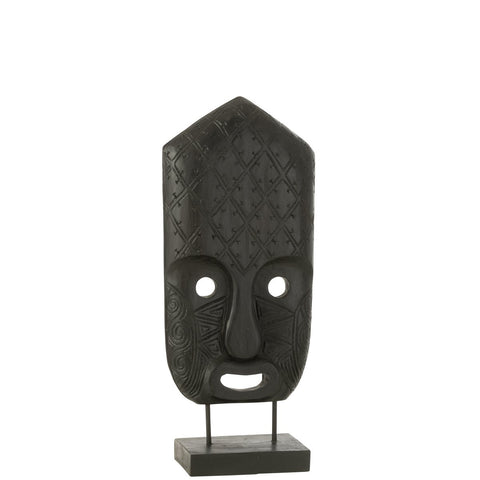 J-Line masker op voet  Op Voet Albasia- hout - zwart - large