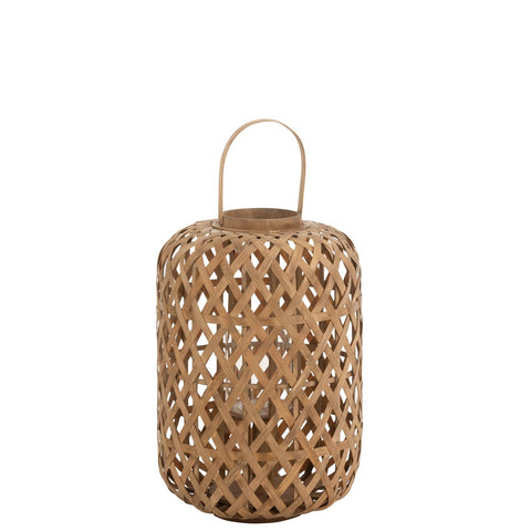J-Line lantaarn Garden - bamboe - naturel - small