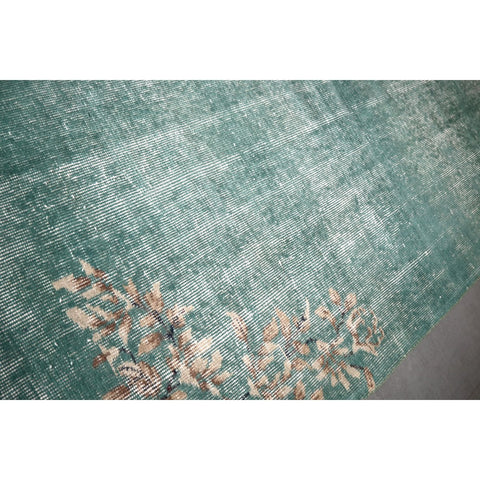 Groen vintage vloerkleed - 180x95 cm - HANDGEMAAKT