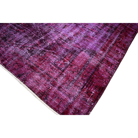 Paars vintage vloerkleed - 247x141 cm - HANDGEMAAKT