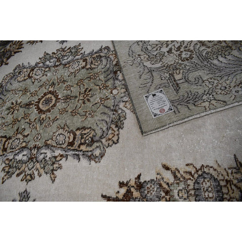 Beige vintage vloerkleed - 249x160 cm - HANDGEMAAKT
