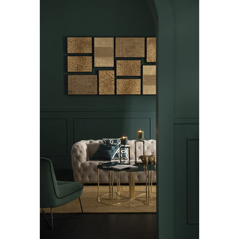 J-Line tafels Tornado - metaal/glas - goud