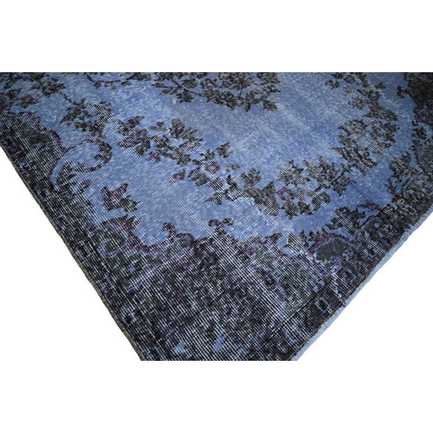 Blauw vintage vloerkleed - 246x128 cm - HANDGEMAAKT