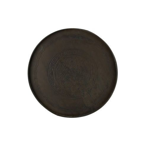 J-Line plateau Rond Klassiek - ijzer - zwart - large