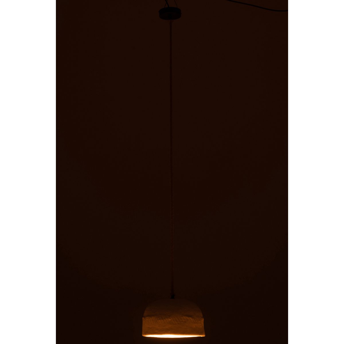 J-Line Hanglamp Cup Papier Mache Wit Large