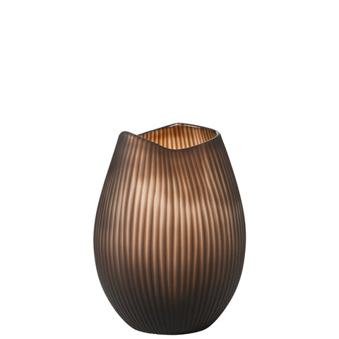 J-Line vaas Streep - glas - bruin - large