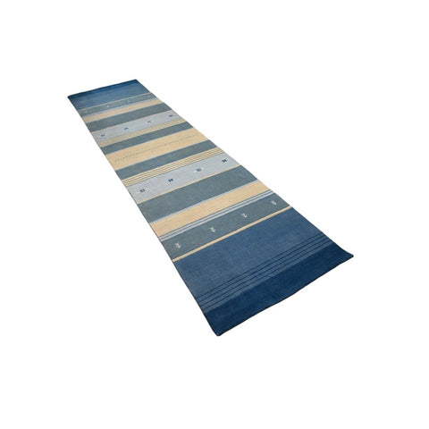 Gestreepte Gabbeh loper - 312x80 cm - HANDGEMAAKT