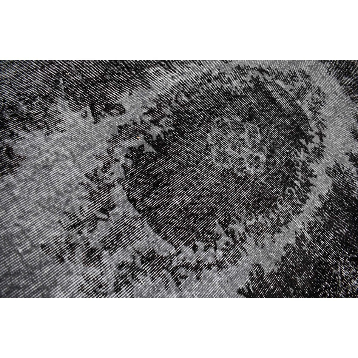 Grijs vintage vloerkleed - 206x110 cm - HANDGEMAAKT