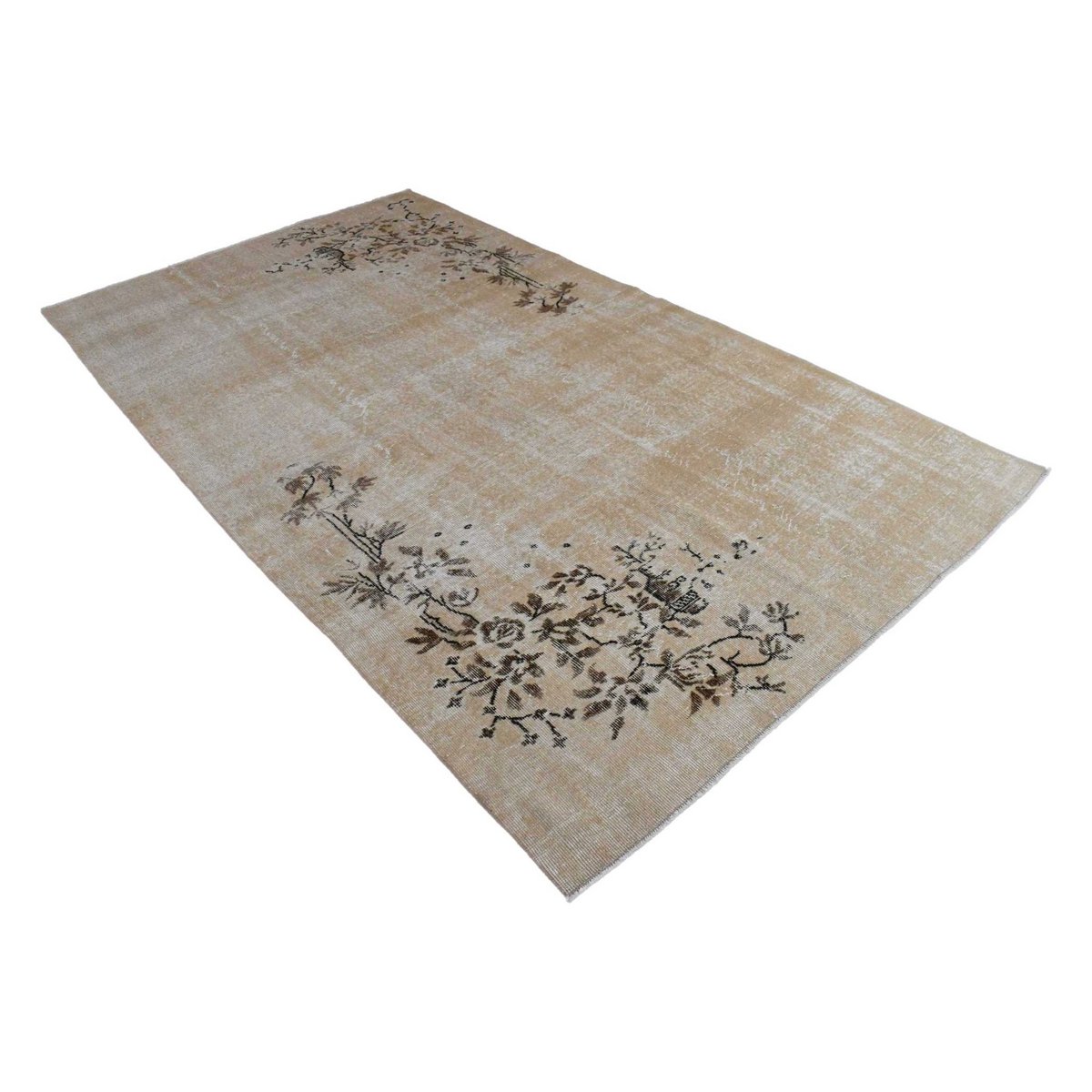 Beige vintage vloerkleed - 280x165 cm - HANDGEMAAKT