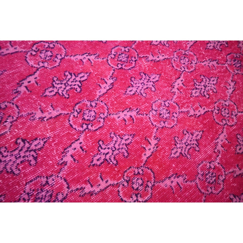 Roze vintage vloerkleed - 195x104 cm - HANDGEMAAKT
